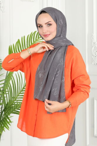 moda selvim Scarf 131IPK758 Anthracite - Thumbnail