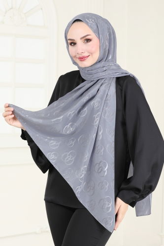 moda selvim Scarf 131IPK758 Dark Gray - Thumbnail