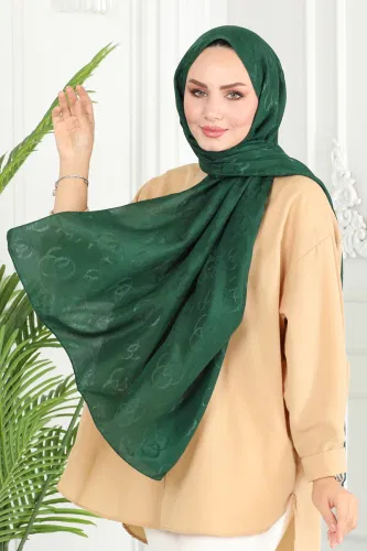 moda selvim Scarf 131IPK758 Emerald - Thumbnail