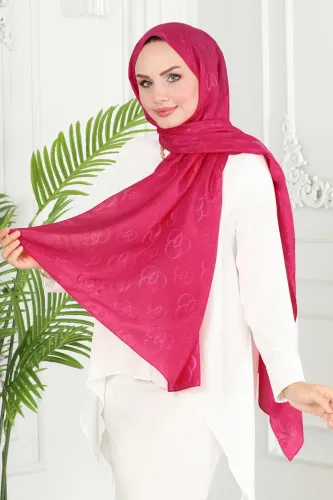 moda selvim Scarf 131IPK758 Fuchsia - Thumbnail