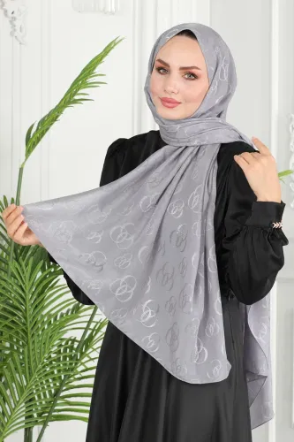 moda selvim Scarf 131IPK758 Gray - Thumbnail