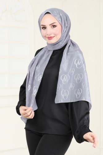 moda selvim Scarf 131IPK758 Light Gray - Thumbnail