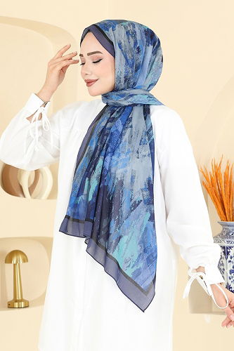 moda selvim Scarf 132ART1138 Dark Indigo - Thumbnail