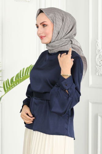 moda selvim Scarf 132IPK758 Gray - Thumbnail