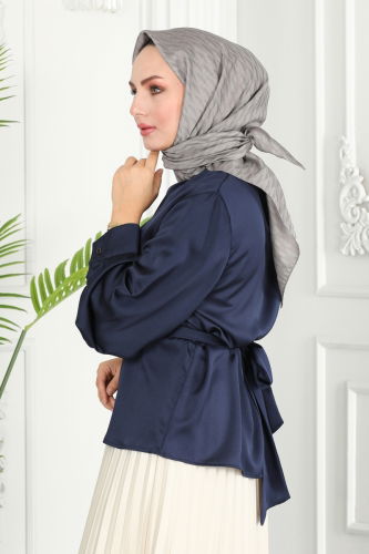 moda selvim Scarf 132IPK758 Gray - Thumbnail