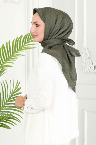 moda selvim Scarf 132IPK758 Khaki - Thumbnail