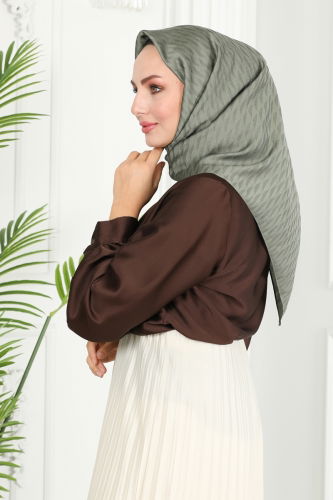 moda selvim Scarf 132IPK758 Light Khaki - Thumbnail