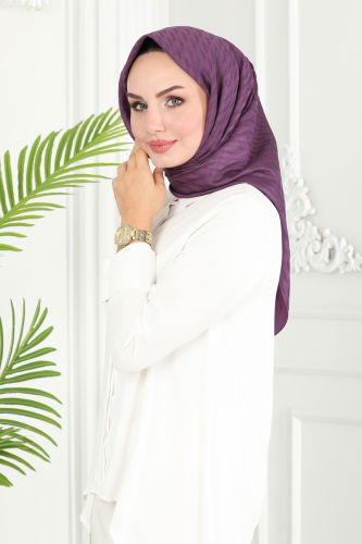 moda selvim Scarf 132IPK758 Purple - Thumbnail