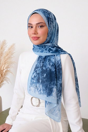 moda selvim شال أزرق فاتح 133ARTK1207 - Thumbnail