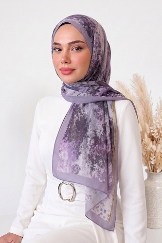 moda selvim شال ليلكي غامق 133ARTK1207 - Thumbnail