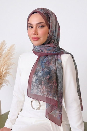 moda selvim Scarf 133ARTK1207 Dark Rose Dusky - Thumbnail