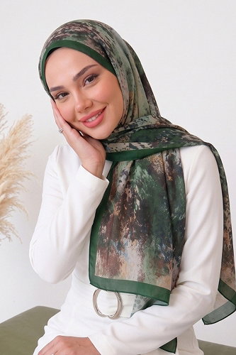 moda selvim شال زيتي 133ARTK1207 - Thumbnail