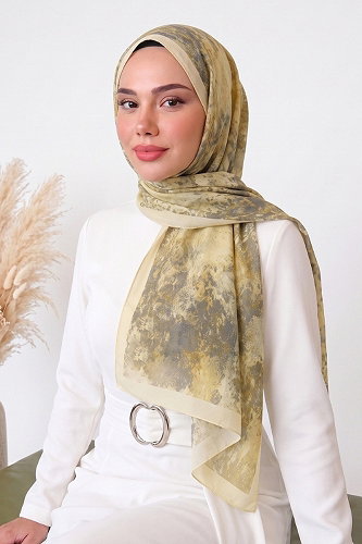 moda selvim Scarf 133ARTK1207 Yellow - Thumbnail
