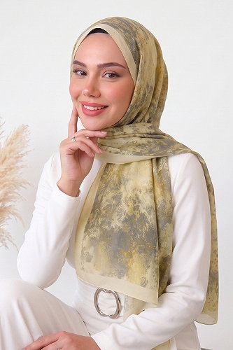moda selvim شال أصفر 133ARTK1207 - Thumbnail
