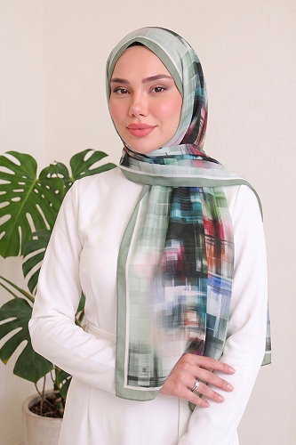 moda selvim Scarf 134ARTK1207 Almond Green - Thumbnail