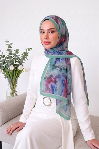 moda selvim Scarf 135ARTK1207 Mint - Thumbnail
