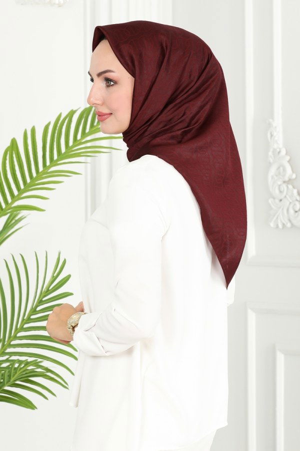 Scarf 135IPK758 Burgundy - 3