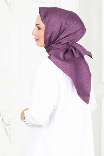 moda selvim Scarf 135IPK758 Purple - Thumbnail