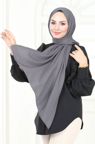 moda selvim Scarf 136IPK758 Anthracite - Thumbnail