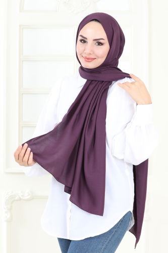 moda selvim Scarf 136IPK758 Purple - Thumbnail