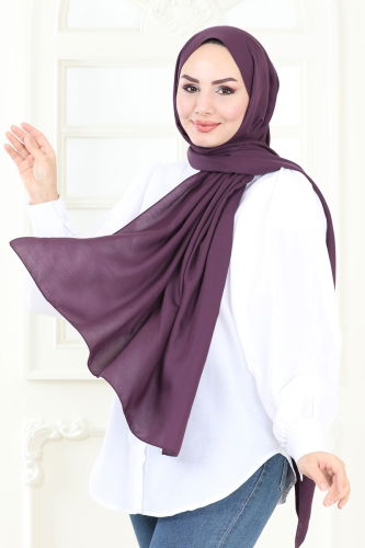 moda selvim Scarf 136IPK758 Purple - Thumbnail