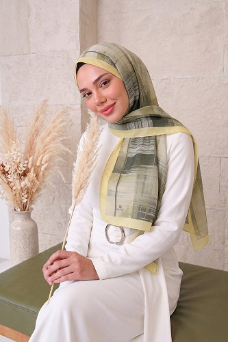 moda selvim Scarf 137ARTK1207 Yellow - Thumbnail