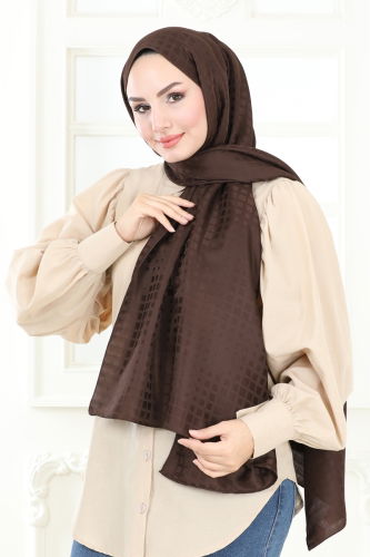 moda selvim Scarf 137IPK758 Brown - Thumbnail