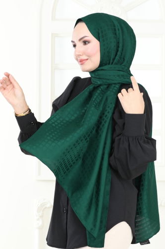 moda selvim Scarf 137IPK758 Emerald - Thumbnail