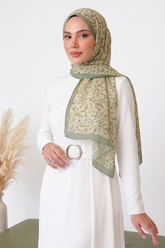 moda selvim Scarf 138ARTK1207 Almond Green - Thumbnail