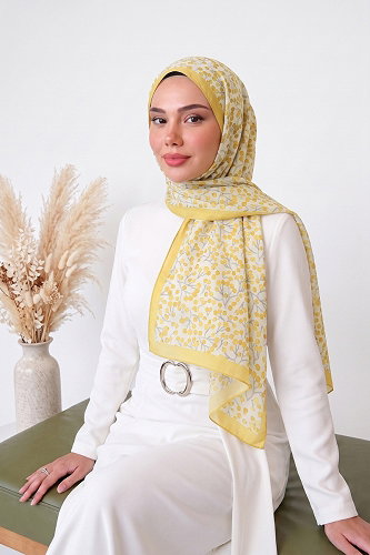 moda selvim Scarf 138ARTK1207 Yellow - Thumbnail