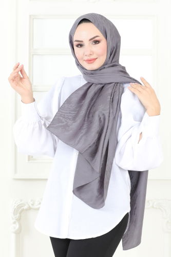 moda selvim Scarf 138IPK758 Anthracite - Thumbnail