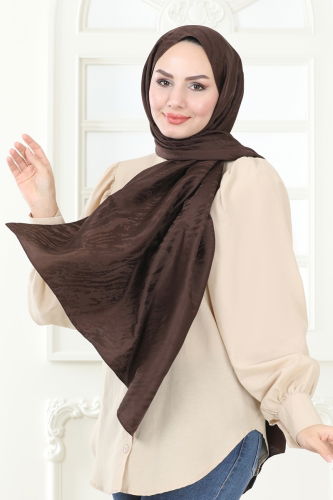 moda selvim Scarf 138IPK758 Brown - Thumbnail