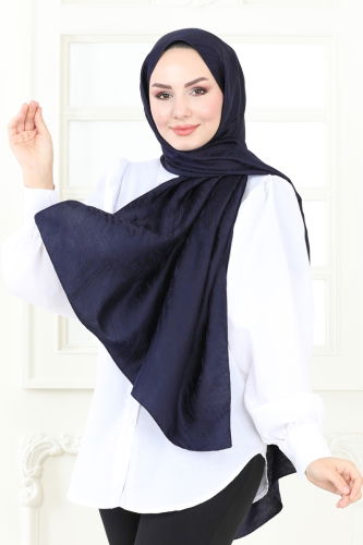 moda selvim Scarf 138IPK758 Navy Blue - Thumbnail