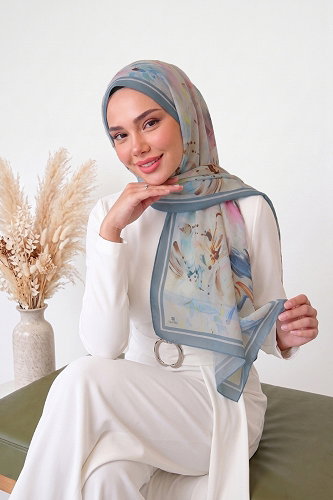 moda selvim شال ازرق 139ARTK1207 - Thumbnail