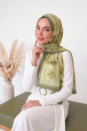moda selvim Scarf 139ARTK1207 Khaki - Thumbnail