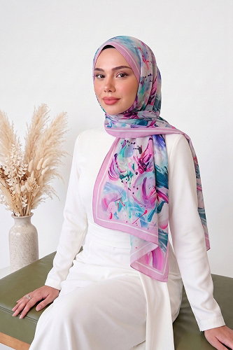 moda selvim Scarf 139ARTK1207 Pink - Thumbnail