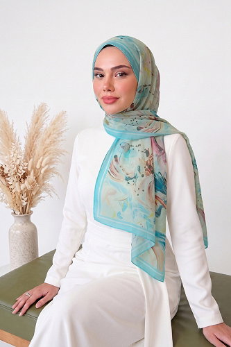 moda selvim Scarf 139ARTK1207 Water Green - Thumbnail