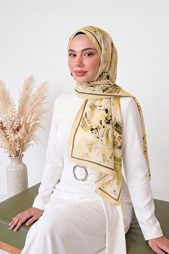 moda selvim Scarf 139ARTK1207 Yellow - Thumbnail