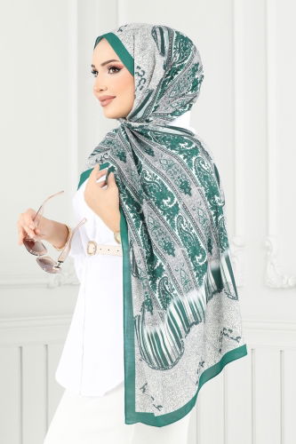 moda selvim Scarf 139IPK758 Emerald - Thumbnail