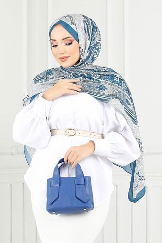 moda selvim شال بترولي 139IPK758 - Thumbnail