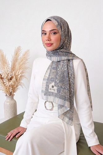 moda selvim Scarf 140ARTK1207 Gray - Thumbnail