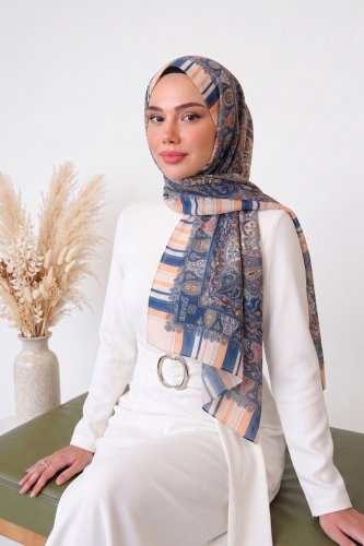 A.R.T.K. - Scarf 140ARTK1207 Orange & Navy Blue