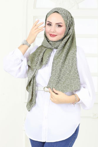 moda selvim Scarf 140IPK758 Almond Green - Thumbnail