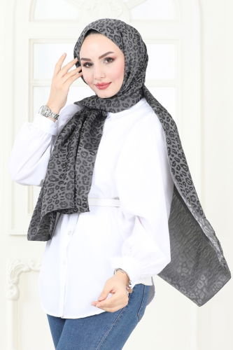 moda selvim Scarf 140IPK758 Anthracite - Thumbnail