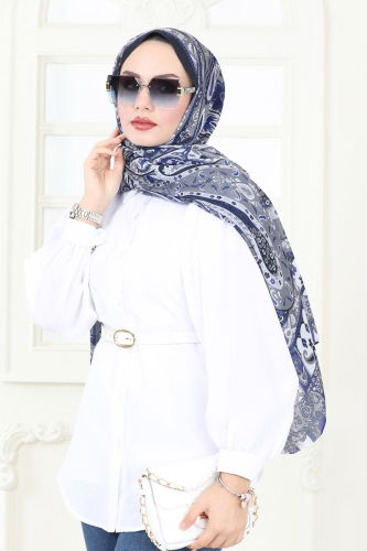 I.P.K. - Scarf 142IPK758 Gray and Blue