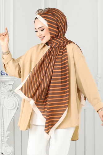 I.P.K. - Scarf 143IPK758 Oranj&Brown