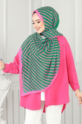 moda selvim Scarf 143IPK758 Pink - Thumbnail