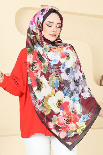 moda selvim شال خمري 144IPK758 - Thumbnail