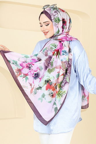 moda selvim Scarf 144IPK758 Dark Rose Dusky - Thumbnail