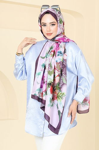 moda selvim Scarf 144IPK758 Dark Rose Dusky - Thumbnail